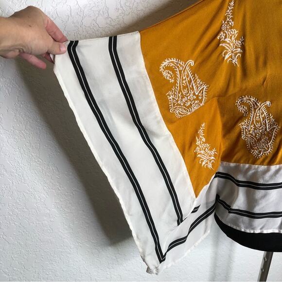 Anthropologie Floreat golden yellow embroidered striped kimono top size XS - Picture 12 of 16